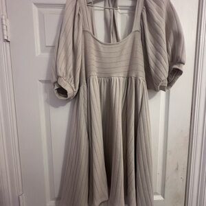 Together Beige Mini Dress